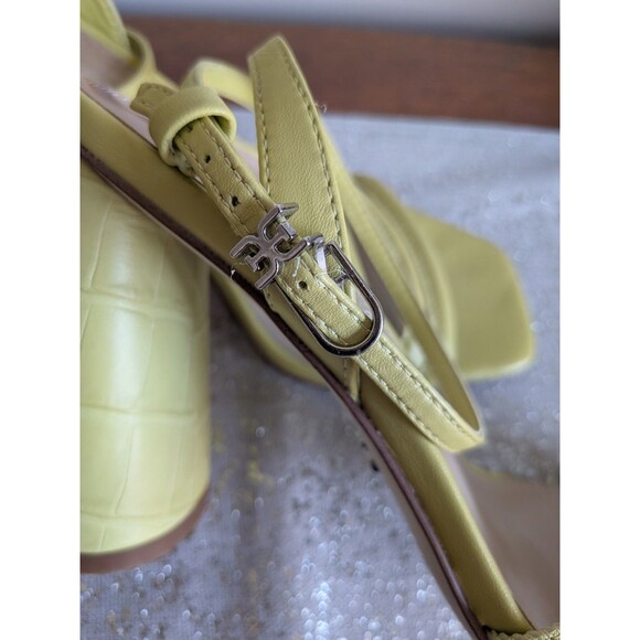 Sam Edelman LIME GREEN Women's US 8M/ EU38 Kia Kiwi Leather Block Heel Sandals - Picture 4 of 11